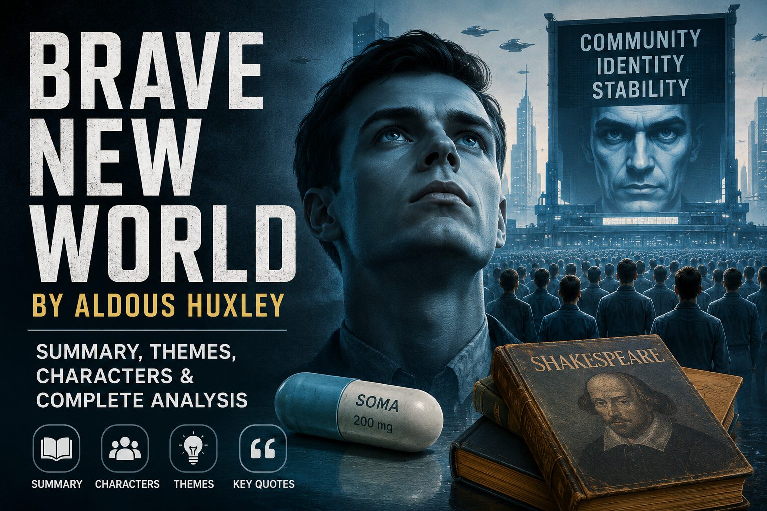 Brave New World: The Ultimate Study Guide with Summary, Themes & Analysis