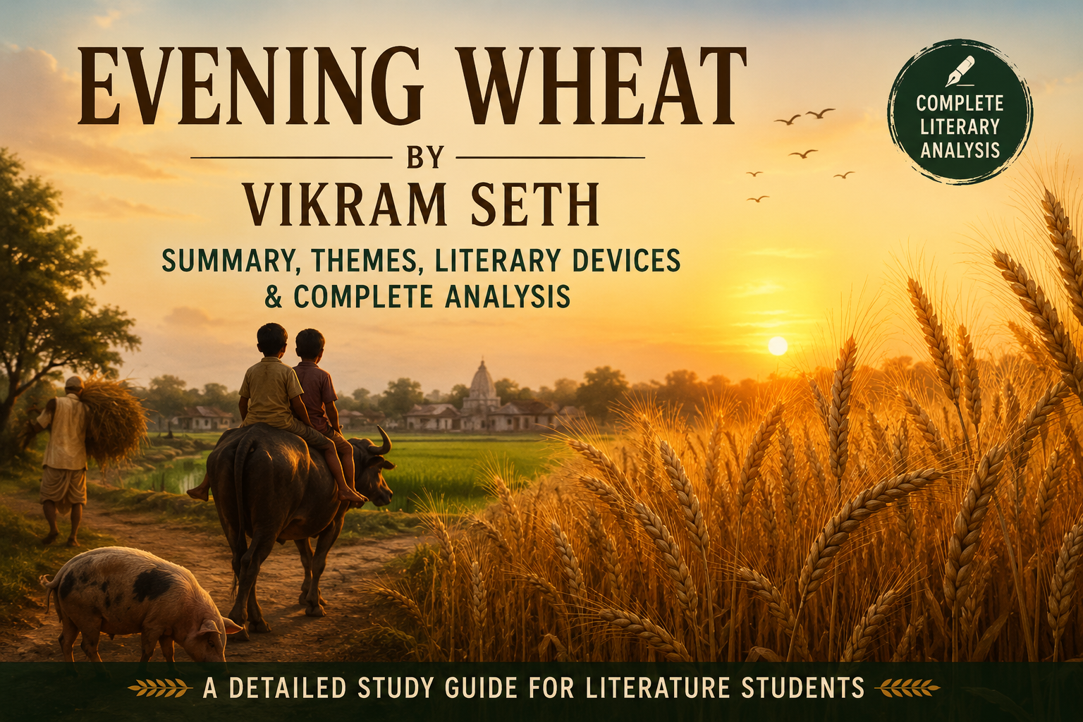 Evening Wheat by Vikram Seth: A Complete Literary Analysis of Themes, Symbolism & Poetic Devices